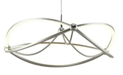 Trio LED-Pendelleuchte Nickel-matt geschwungen Charivari