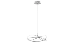 Trio LED-Pendelleuchte Nickel-matt geschwungen Charivari