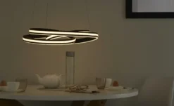 Trio LED-Pendelleuchte, schwarz ´gedreht´