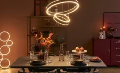 Trio LED-Stehleuchte, Schwarz, Kreise Rondo