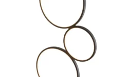 Trio LED-Stehleuchte, Schwarz, Kreise Rondo