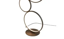 Trio LED-Stehleuchte, Schwarz, Kreise Rondo