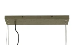 Trio Pendelleuchte, 4-flammig, Nickel antik mit Pinienholz Bell