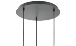Trio Pendelleuchte, 3-flammig, Rauchglas schwarz