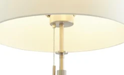Trio Stehleuchte, 3-flammig, Nickel-matt, Stoffschirm weiß
