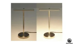 Trio Tischleuchte, 1-flammig, Nickel-matt mit Schwanenhals