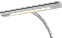 Trio Tischleuchte, 1-flammig, Nickel-matt mit Schwanenhals