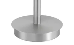 Trio Tischleuchte, 1-flammig, Nickel-matt, Stoffschirm weiß