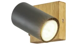 Trio Wand-/ Deckenspot, schwarz / Eiche