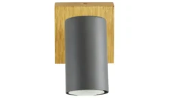 Trio Wand-/ Deckenspot, schwarz / Eiche