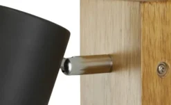 Trio Wand-/ Deckenspot, schwarz / Eiche