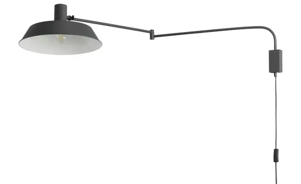 Trio Wandleuchte, 1-flammig, Metall schwarz