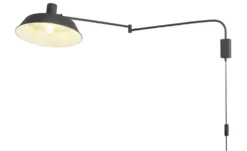 Trio Wandleuchte, 1-flammig, Metall schwarz
