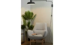 Trio Wandleuchte, 1-flammig, Metall schwarz