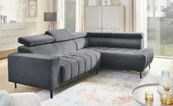 uno Ecksofa aus Mikrofaser Carrara
