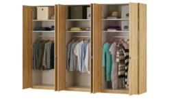 uno Drehtürenschrank, 6-türig mit Spiegeltüren Caballo