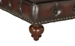 uno Ecksofa Bezug aus Echtleder Chesterfield