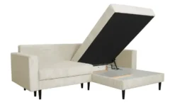 uno Ecksofa trendiger Cordstoff Livorno