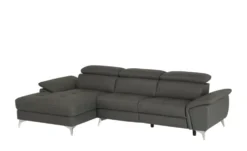 uno Leder-Ecksofa Danae klein
