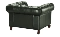 uno Ledersessel im Vintage-Look Chesterfield