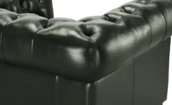 uno Ledersessel im Vintage-Look Chesterfield