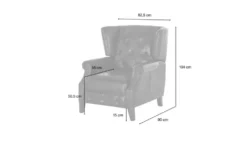 uno Relaxsessel aus Echtleder Chesterfield