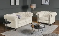 uno Sessel Chesterfield Stoff