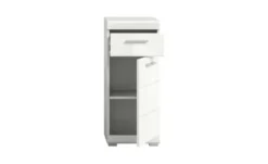 Unterschrank SCHLOONSEE, Breite 37cm, 1 Tür, 1 Schubkasten, 2 Fächer, MDF-Front in verschiedenen Farben erhältlich, Badmöbel, Badschrank, Kommode, Bad Schloonsee