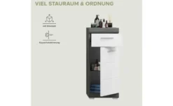 Unterschrank SCHLOONSEE, Breite 37cm, 1 Tür, 1 Schubkasten, 2 Fächer, MDF-Front in verschiedenen Farben erhältlich, Badmöbel, Badschrank, Kommode, Bad Schloonsee