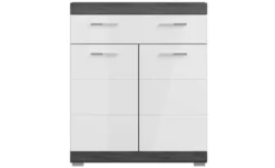 Unterschrank SCHLOONSEE, Breite 74cm, 2 Tür, 1 Schubkasten, 2 Fächer, MDF-Front in verschiedenen Farben erhältlich, Badmöbel, Badschrank, Kommode, Bad Schloonsee