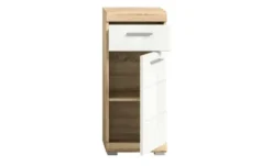 Unterschrank SCHLOONSEE, Breite 37cm, 1 Tür, 1 Schubkasten, 2 Fächer, MDF-Front in verschiedenen Farben erhältlich, Badmöbel, Badschrank, Kommode, Bad Schloonsee