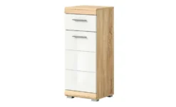 Unterschrank SCHLOONSEE, Breite 37cm, 1 Tür, 1 Schubkasten, 2 Fächer, MDF-Front in verschiedenen Farben erhältlich, Badmöbel, Badschrank, Kommode, Bad Schloonsee
