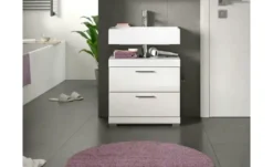 Waschbeckenunterschrank SCHLOONSEE, Breite 60cm, 2 Schubkästen, mit Siphonausschnitt, MDF-Front, in verschiedenen Farben erhältlich, Badmöbel, Badschrank, Kommode, Bad Schloonsee