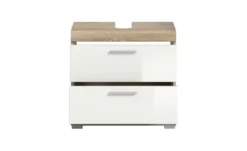 Waschbeckenunterschrank SCHLOONSEE, Breite 60cm, 2 Schubkästen, mit Siphonausschnitt, MDF-Front, in verschiedenen Farben erhältlich, Badmöbel, Badschrank, Kommode, Bad Schloonsee