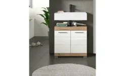 Waschbeckenunterschrank WALDSEE, Breite 60cm, 2 Tür, 2 Fächer, mit Siphonausschnitt, MDF-Front, in verschiedenen Farben erhältlich, Badmöbel, Badschrank, Kommode, Bad Waldsee