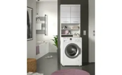 Waschmaschinenumbauschrank SCHLOONSEE, Breite 63cm, für Waschmaschine & Trockner, 2 Türen, MDF-Front, in verschiedenen Farben, Überbauschrank, Umbauschrank, Badschrank Schloonsee