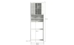 Waschmaschinenumbauschrank SCHLOONSEE, Breite 63cm, für Waschmaschine & Trockner, 2 Türen, MDF-Front, in verschiedenen Farben, Überbauschrank, Umbauschrank, Badschrank Schloonsee