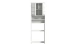 Waschmaschinenumbauschrank SCHLOONSEE, Breite 63cm, für Waschmaschine & Trockner, 2 Türen, MDF-Front, in verschiedenen Farben, Überbauschrank, Umbauschrank, Badschrank Schloonsee