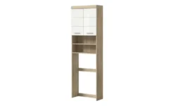 Waschmaschinenumbauschrank SCHLOONSEE, Breite 63cm, für Waschmaschine & Trockner, 2 Türen, MDF-Front, in verschiedenen Farben, Überbauschrank, Umbauschrank, Badschrank Schloonsee