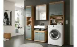Waschmaschinenumbauschrank SCHLOONSEE, Breite 63cm, für Waschmaschine & Trockner, 2 Türen, MDF-Front, in verschiedenen Farben, Überbauschrank, Umbauschrank, Badschrank Schloonsee