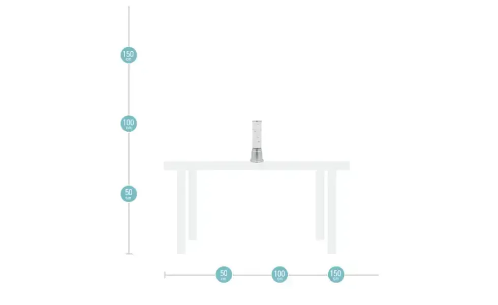 Wassersprudelsäule, mit Farbwechsler