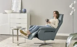 Wohnwert Relaxsessel Echtleder Mira