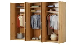 Woodford Drehtürenschrank, 6-türig teilmassiv Smilla