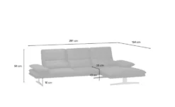 W.SCHILLIG Ecksofa aus Mikrofaser Broadway